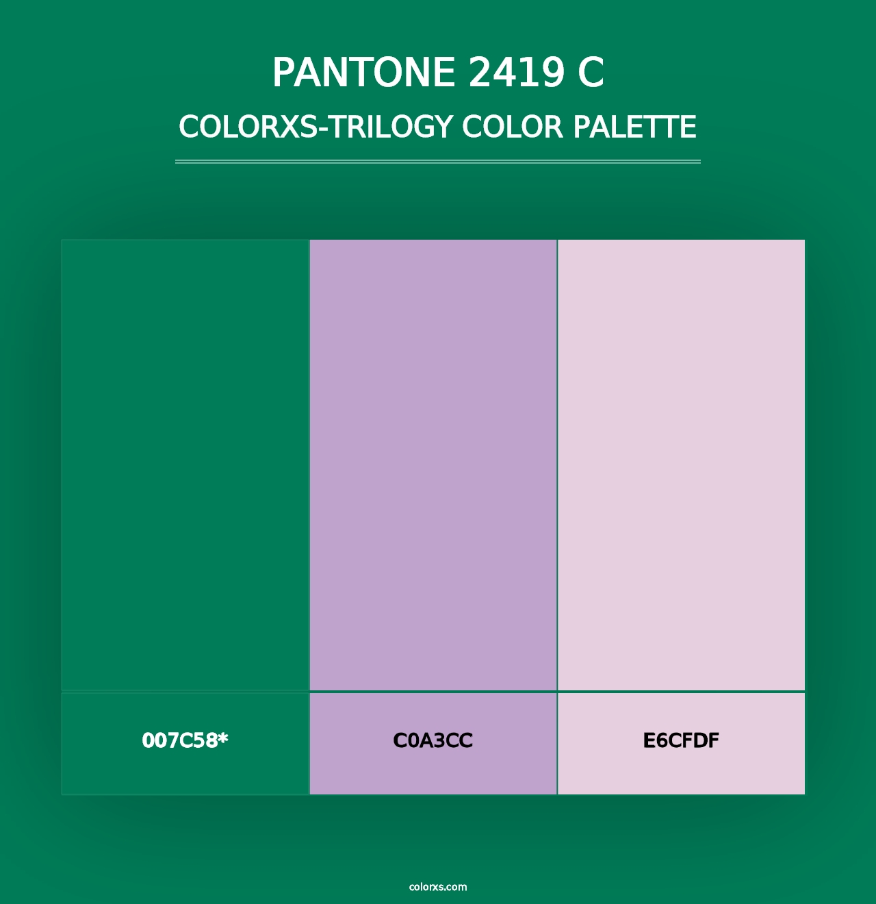 PANTONE 2419 C - Colorxs Trilogy Palette