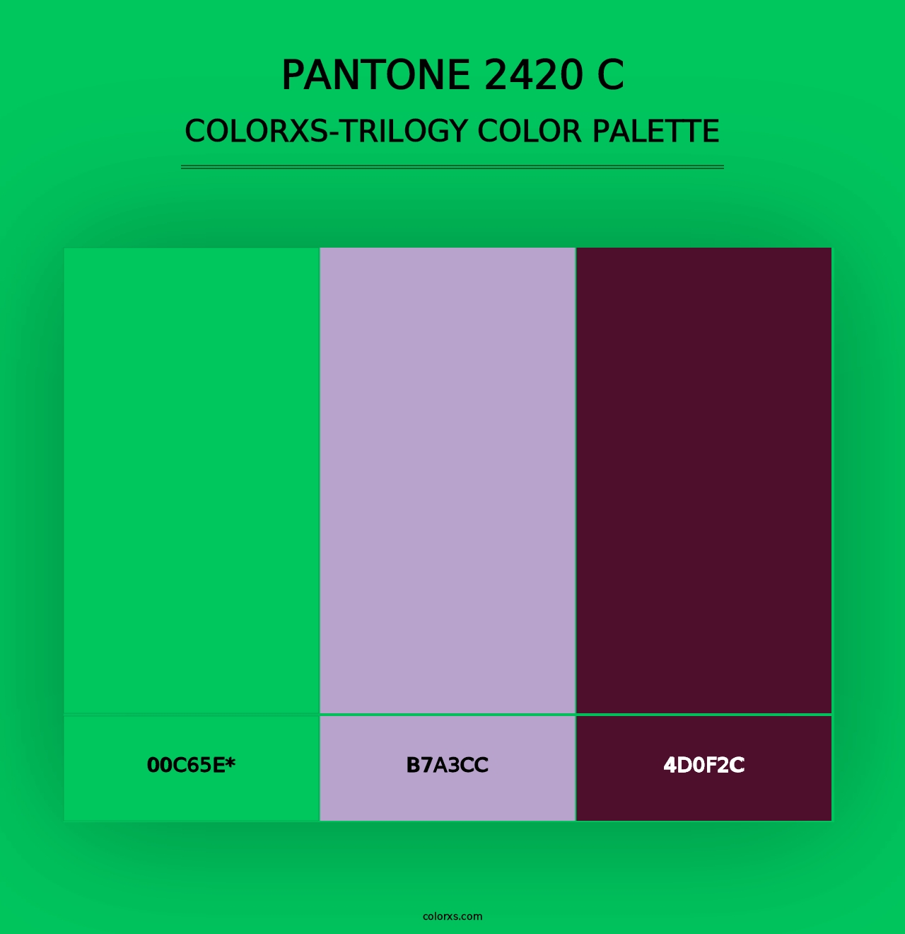 PANTONE 2420 C - Colorxs Trilogy Palette