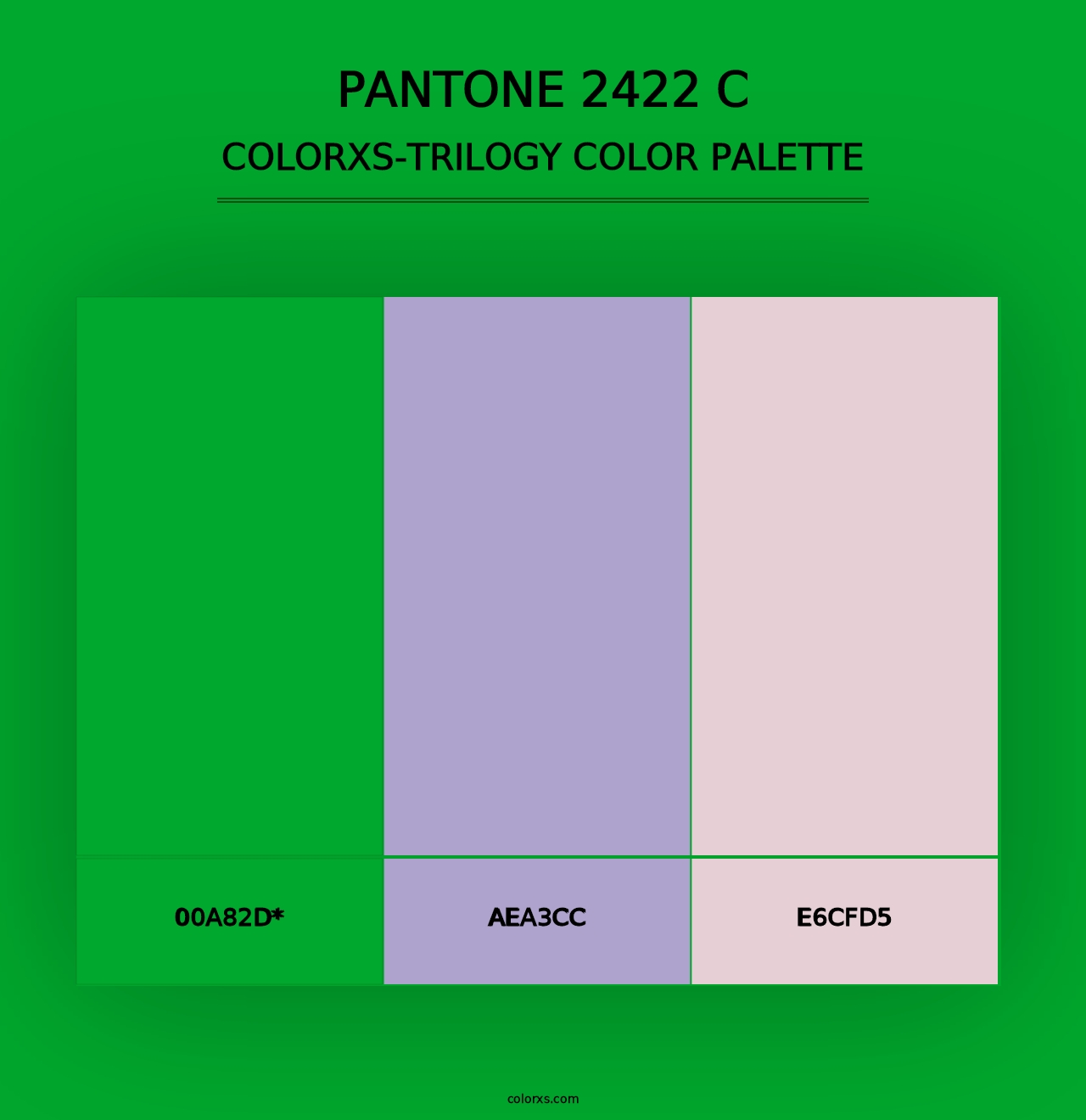 PANTONE 2422 C - Colorxs Trilogy Palette