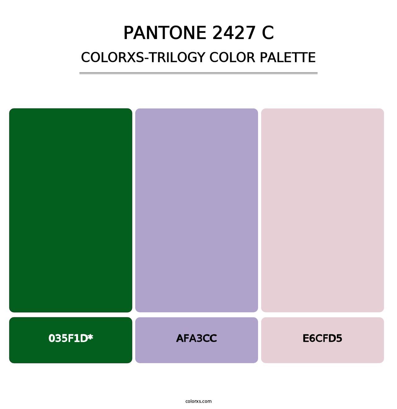 PANTONE 2427 C - Colorxs Trilogy Palette