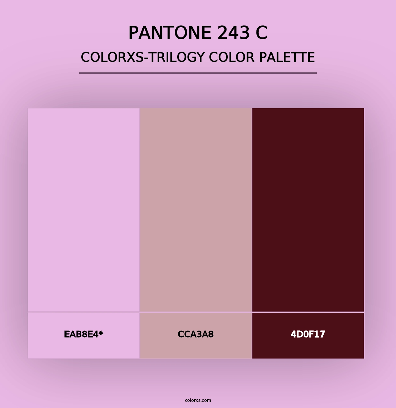 PANTONE 243 C - Colorxs Trilogy Palette