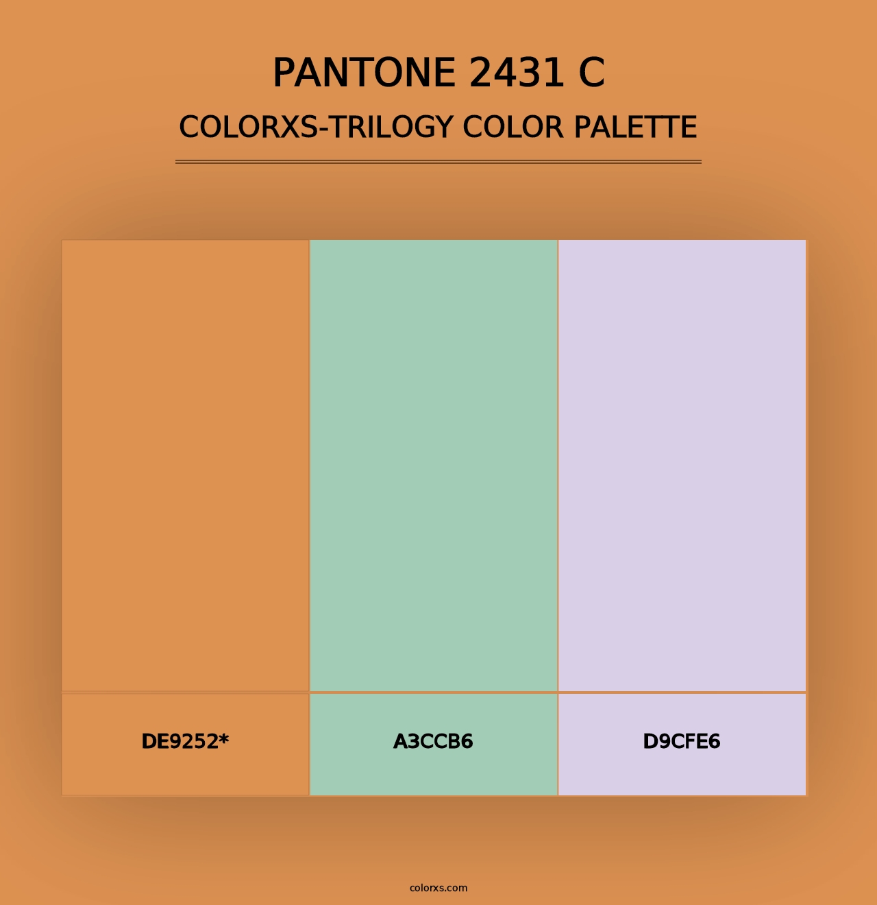 PANTONE 2431 C - Colorxs Trilogy Palette