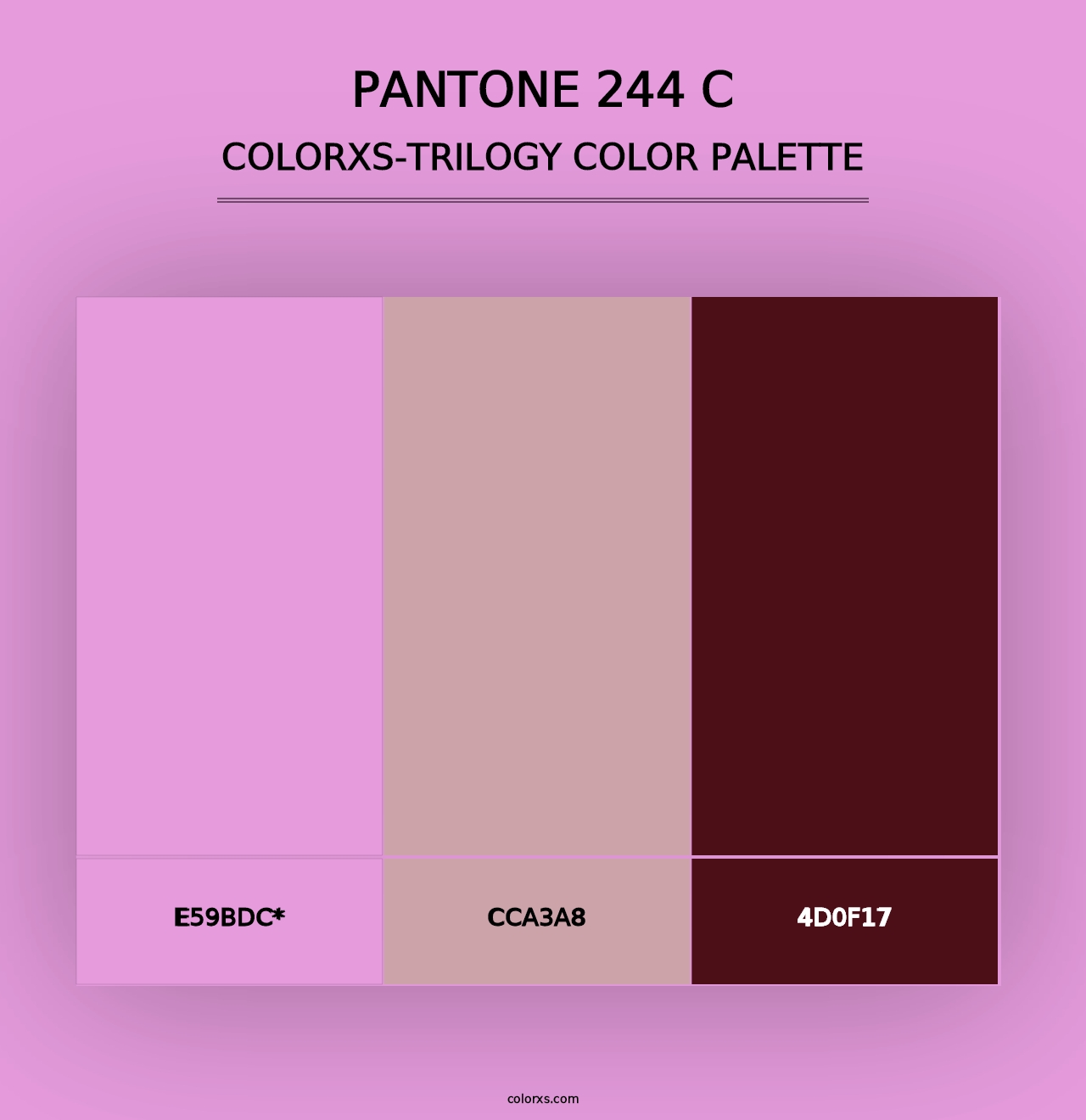 PANTONE 244 C - Colorxs Trilogy Palette