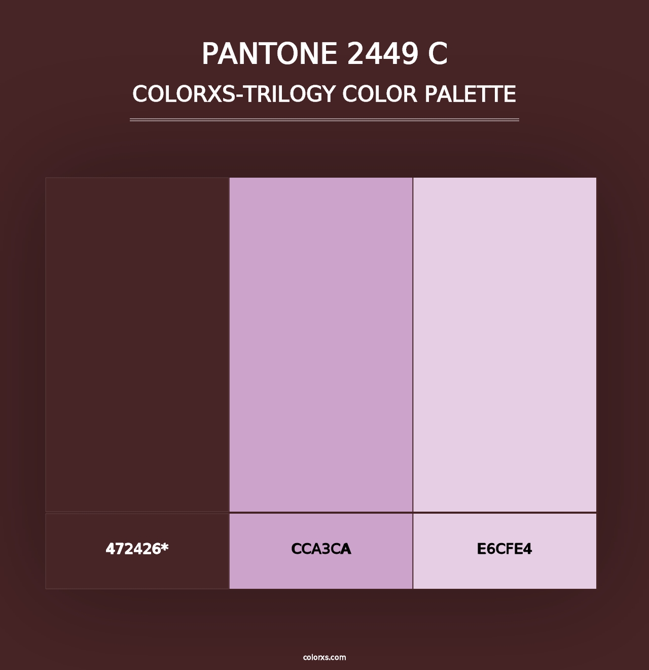 PANTONE 2449 C - Colorxs Trilogy Palette