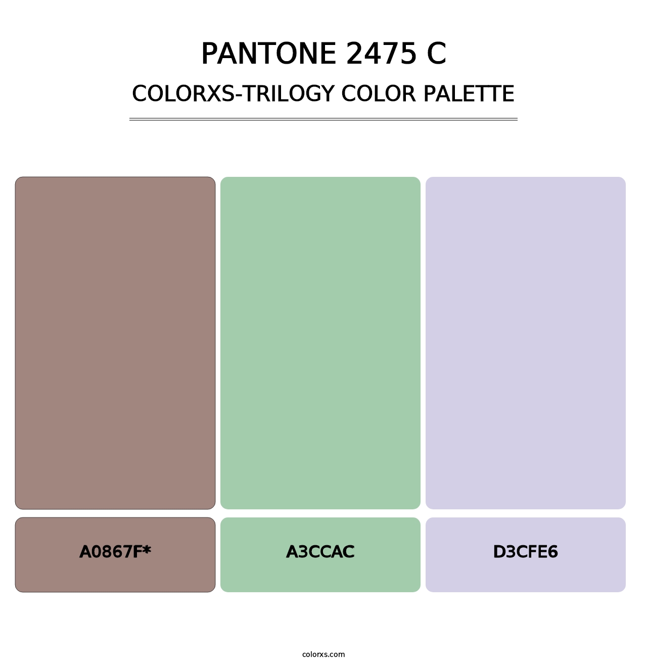 PANTONE 2475 C - Colorxs Trilogy Palette