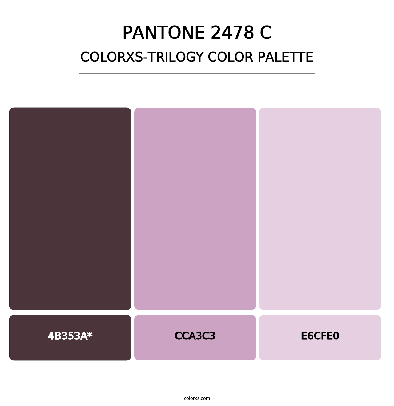 PANTONE 2478 C - Colorxs Trilogy Palette