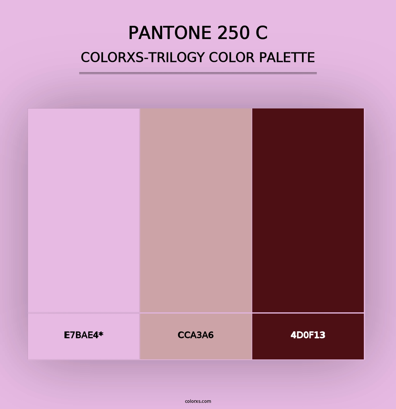 PANTONE 250 C - Colorxs Trilogy Palette