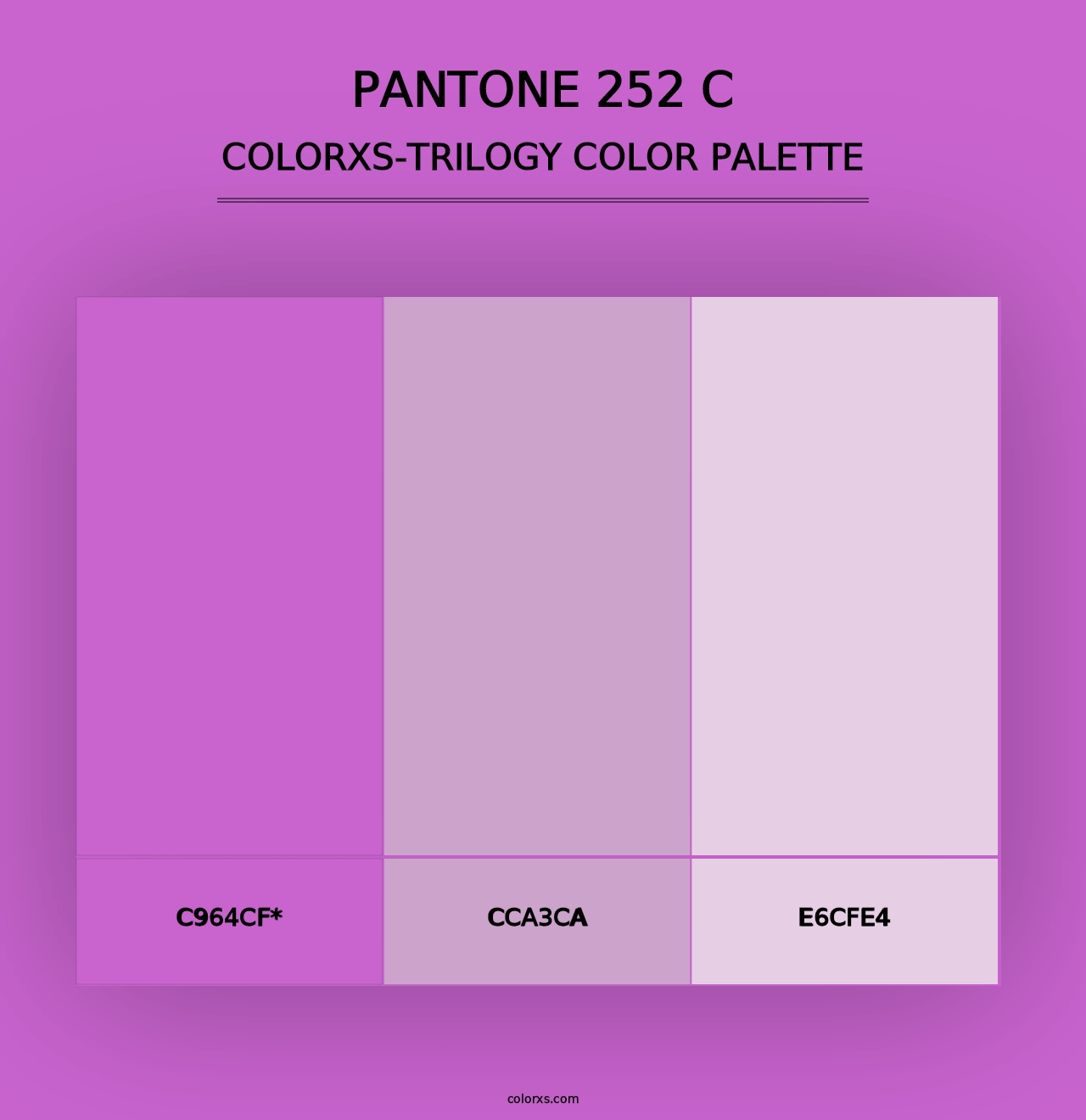 PANTONE 252 C - Colorxs Trilogy Palette