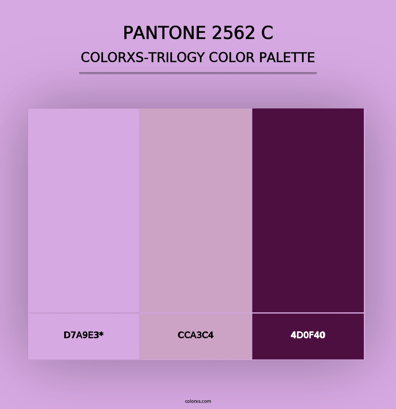 PANTONE 2562 C - Colorxs Trilogy Palette