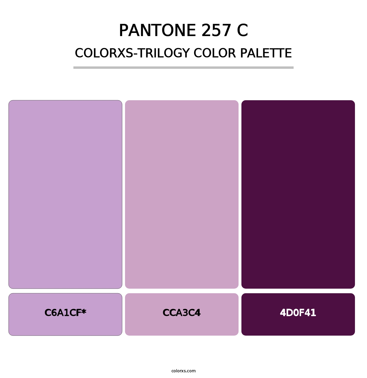 PANTONE 257 C - Colorxs Trilogy Palette