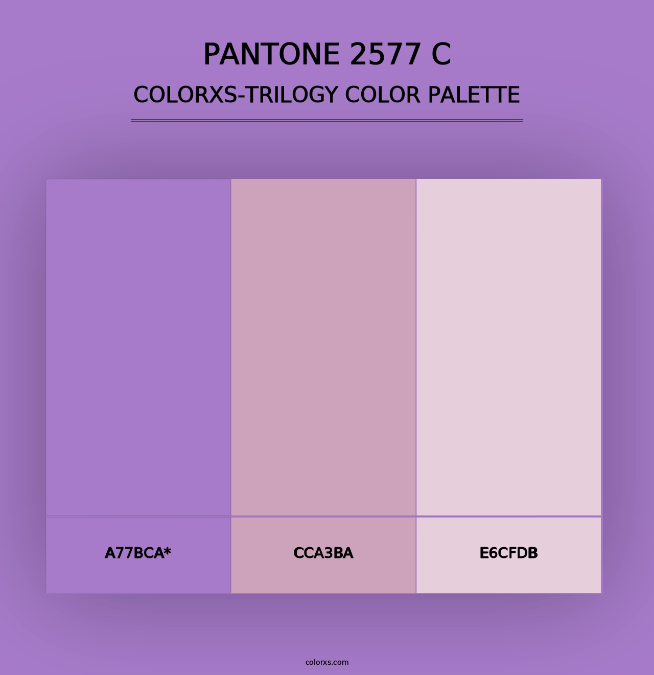 PANTONE 2577 C - Colorxs Trilogy Palette