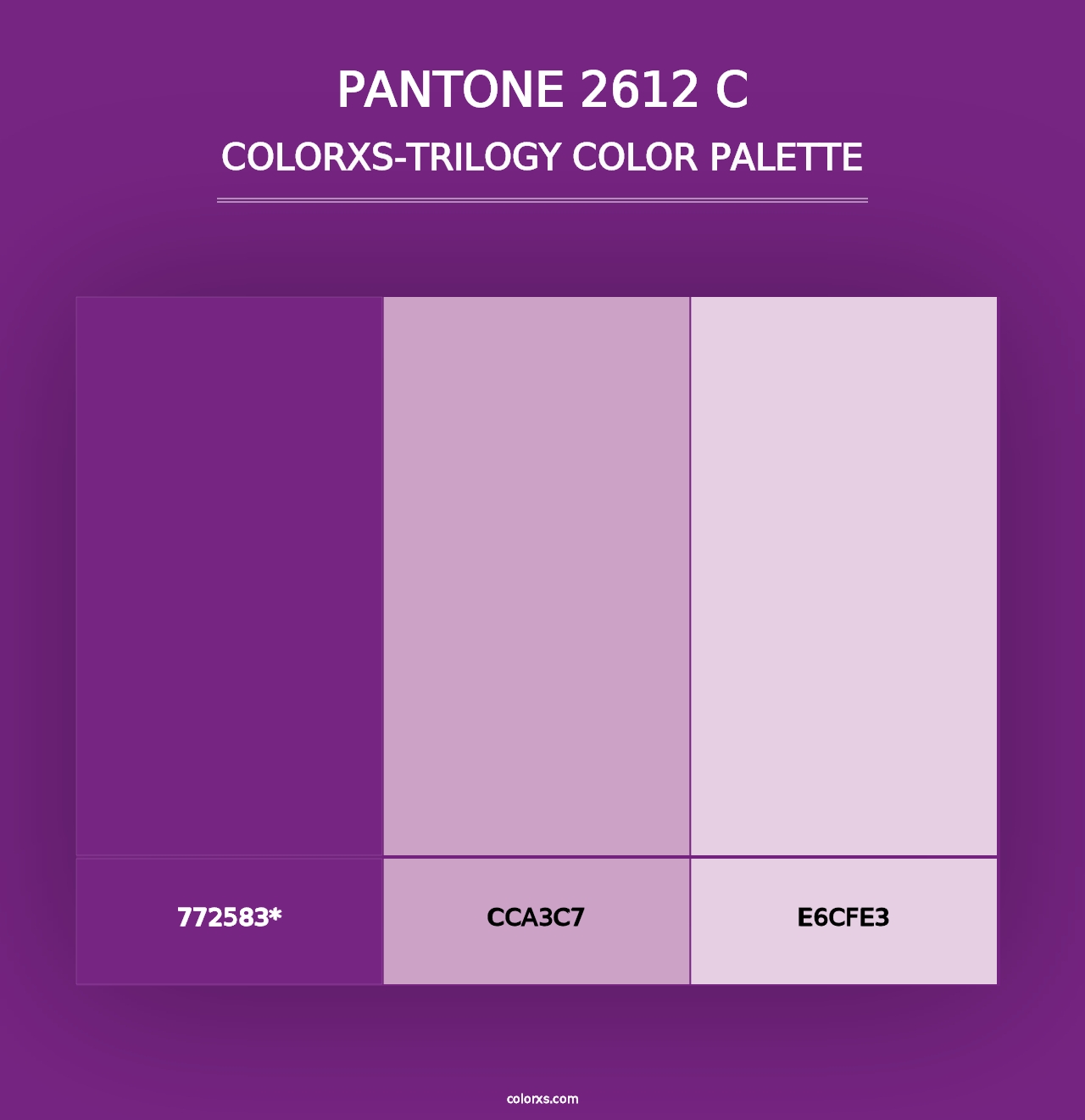 PANTONE 2612 C - Colorxs Trilogy Palette