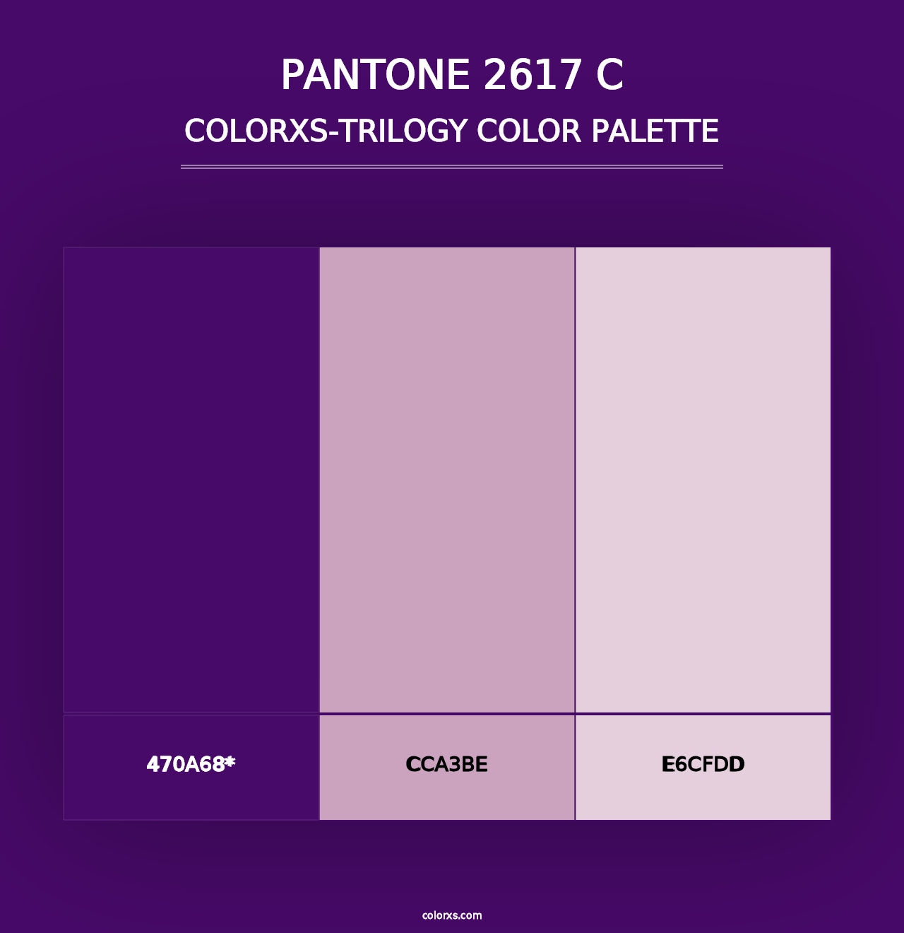 PANTONE 2617 C - Colorxs Trilogy Palette