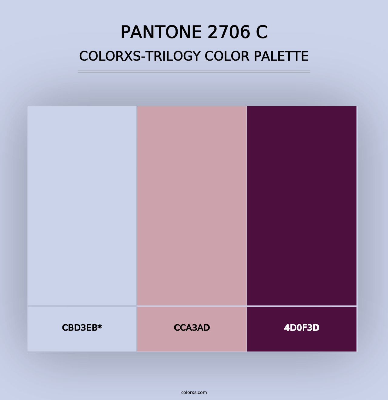 PANTONE 2706 C - Colorxs Trilogy Palette