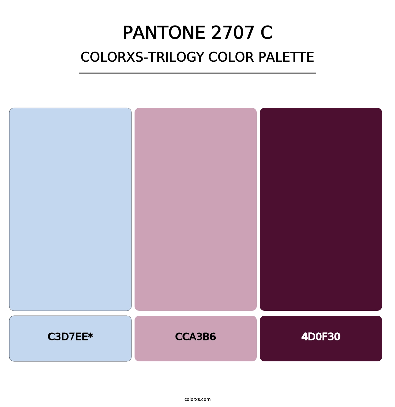 PANTONE 2707 C - Colorxs Trilogy Palette