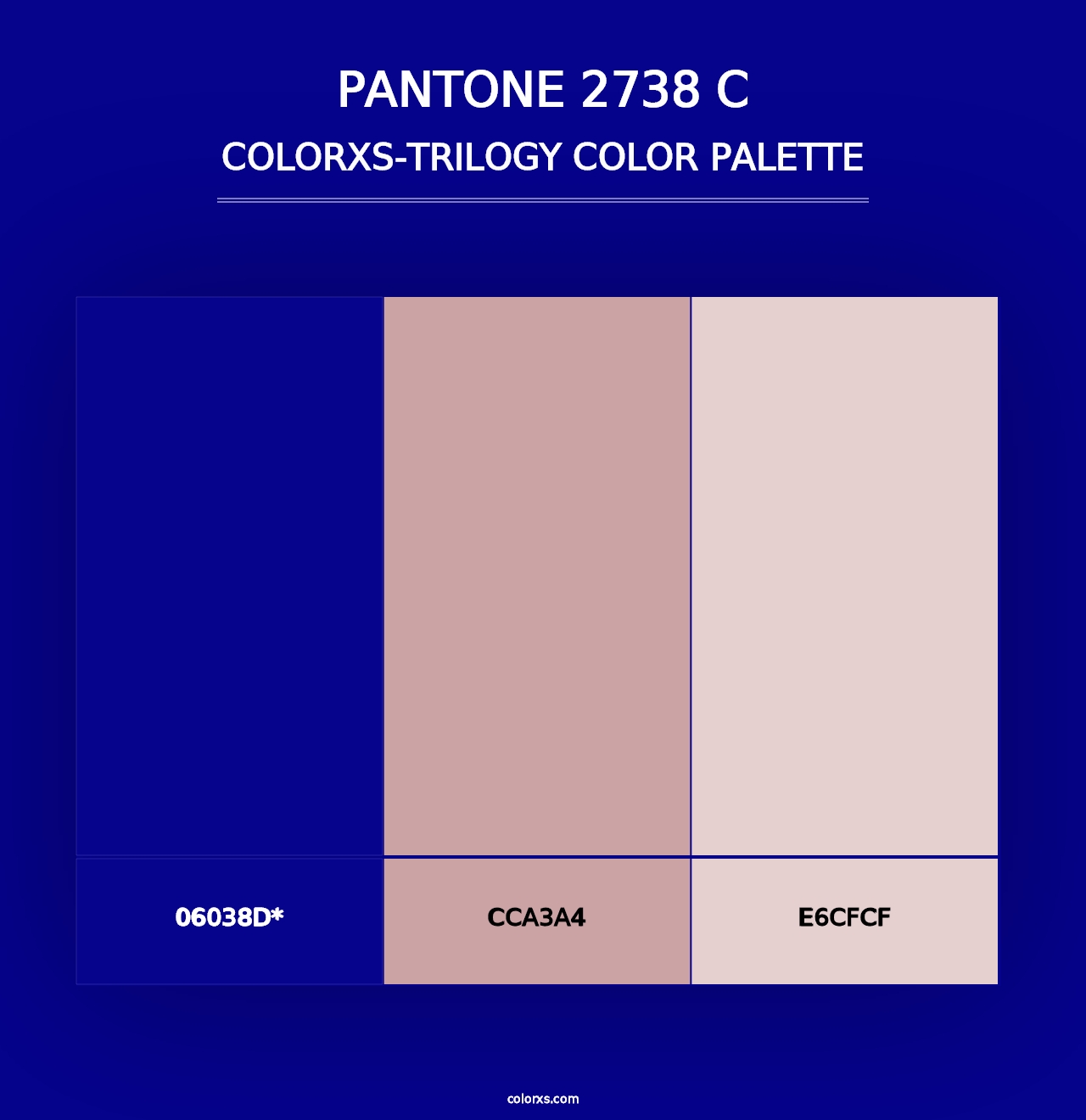 PANTONE 2738 C - Colorxs Trilogy Palette