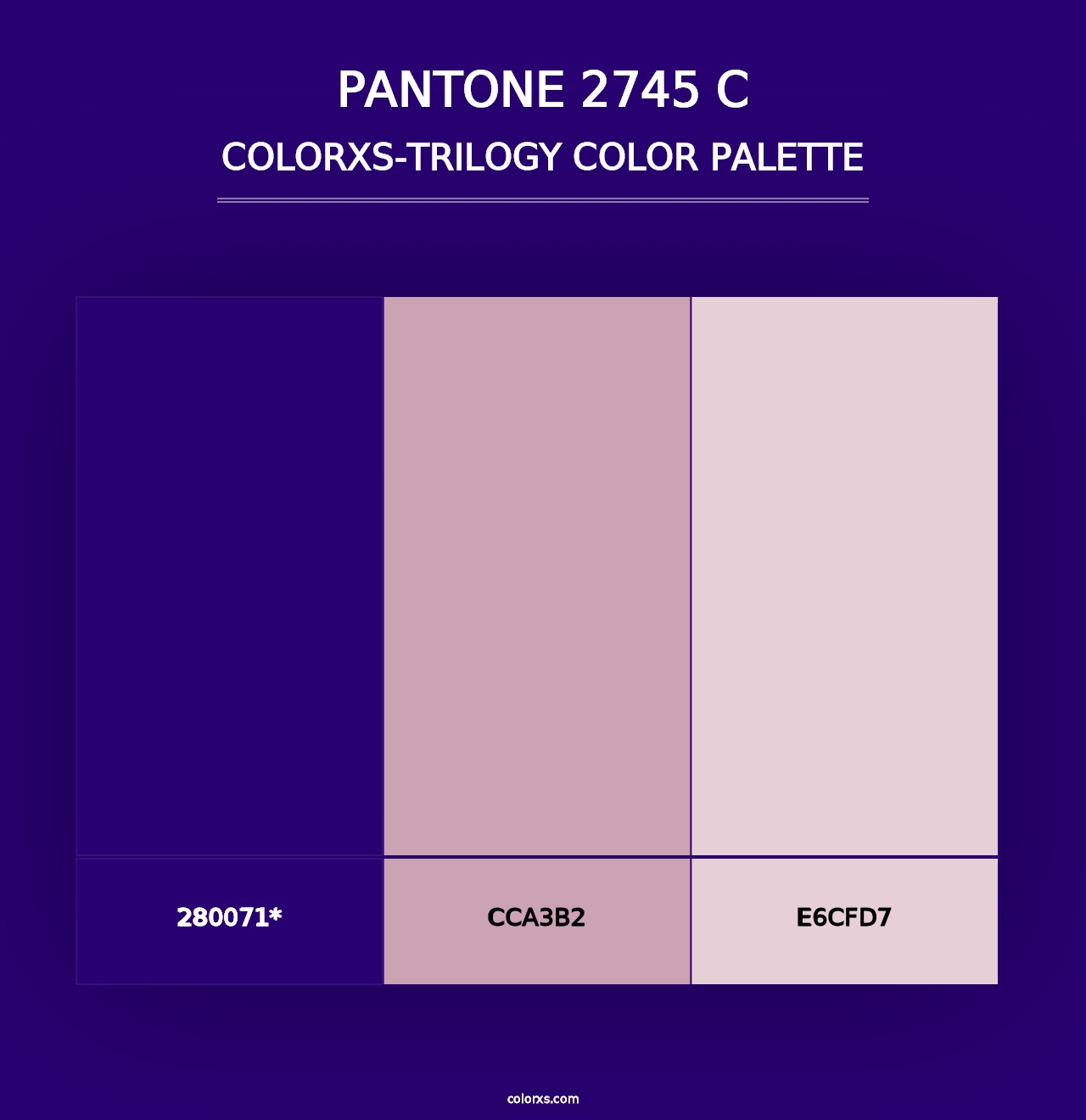 PANTONE 2745 C - Colorxs Trilogy Palette