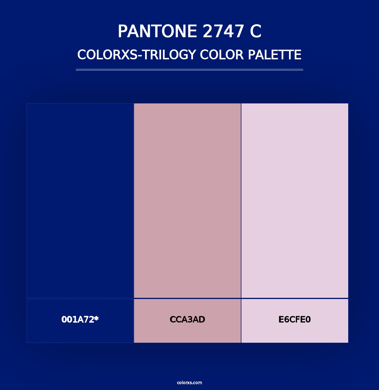 PANTONE 2747 C - Colorxs Trilogy Palette