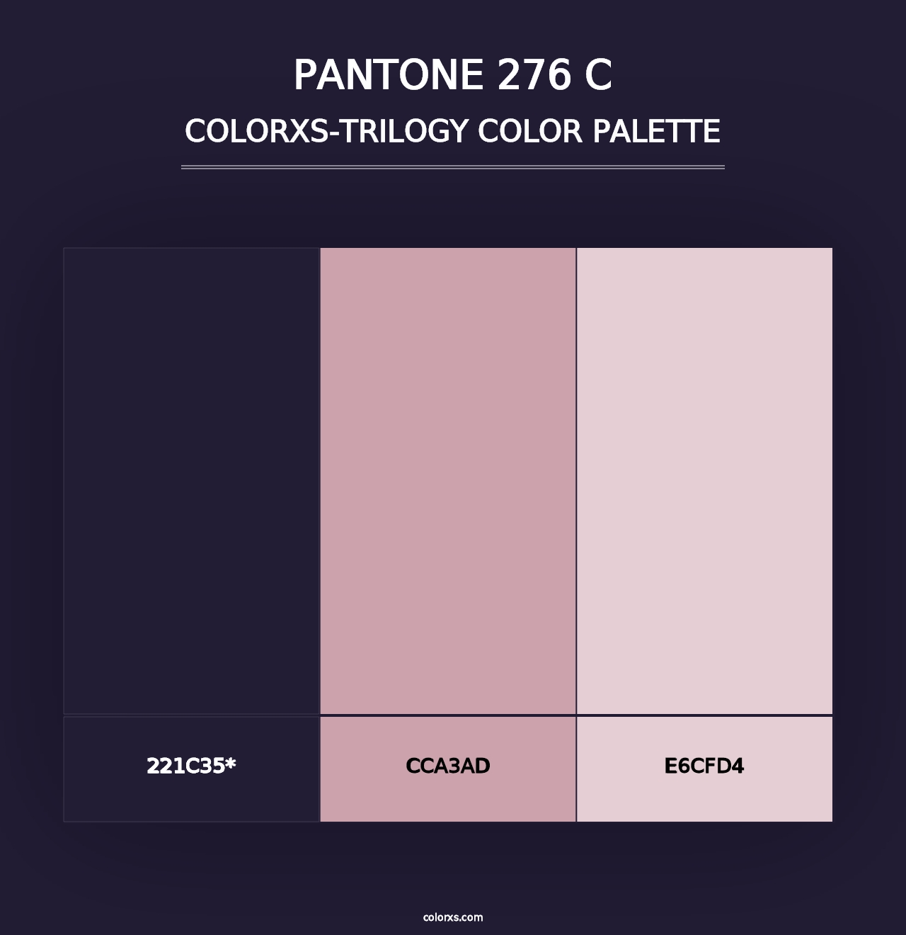 PANTONE 276 C - Colorxs Trilogy Palette