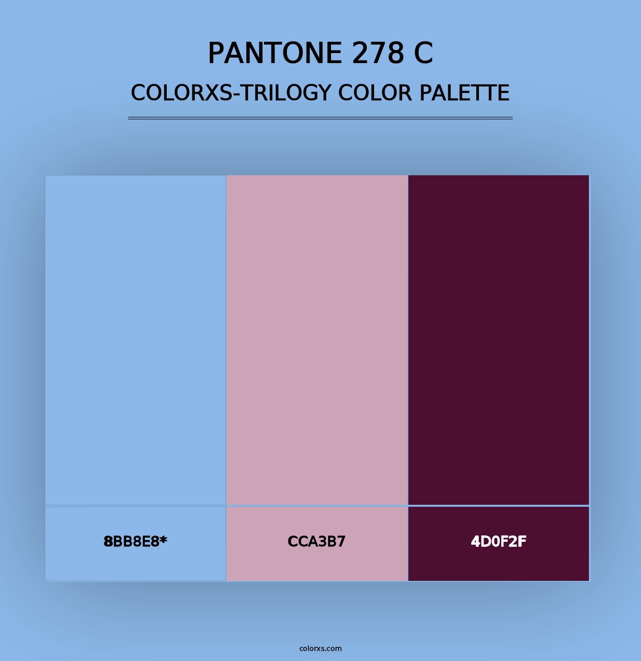 PANTONE 278 C - Colorxs Trilogy Palette