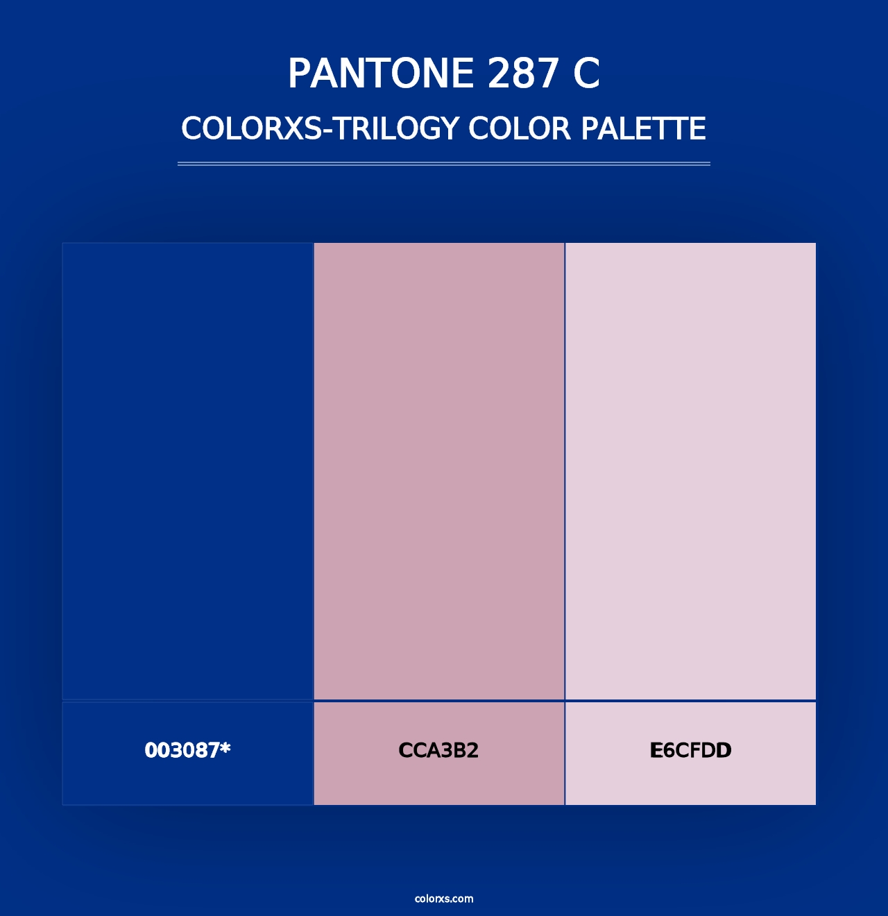 PANTONE 287 C - Colorxs Trilogy Palette