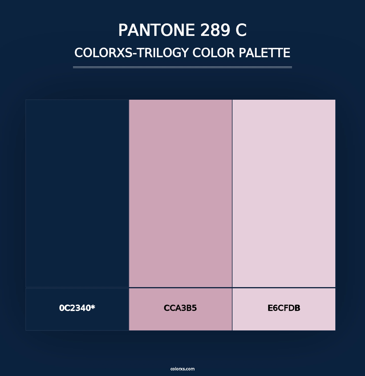 PANTONE 289 C - Colorxs Trilogy Palette