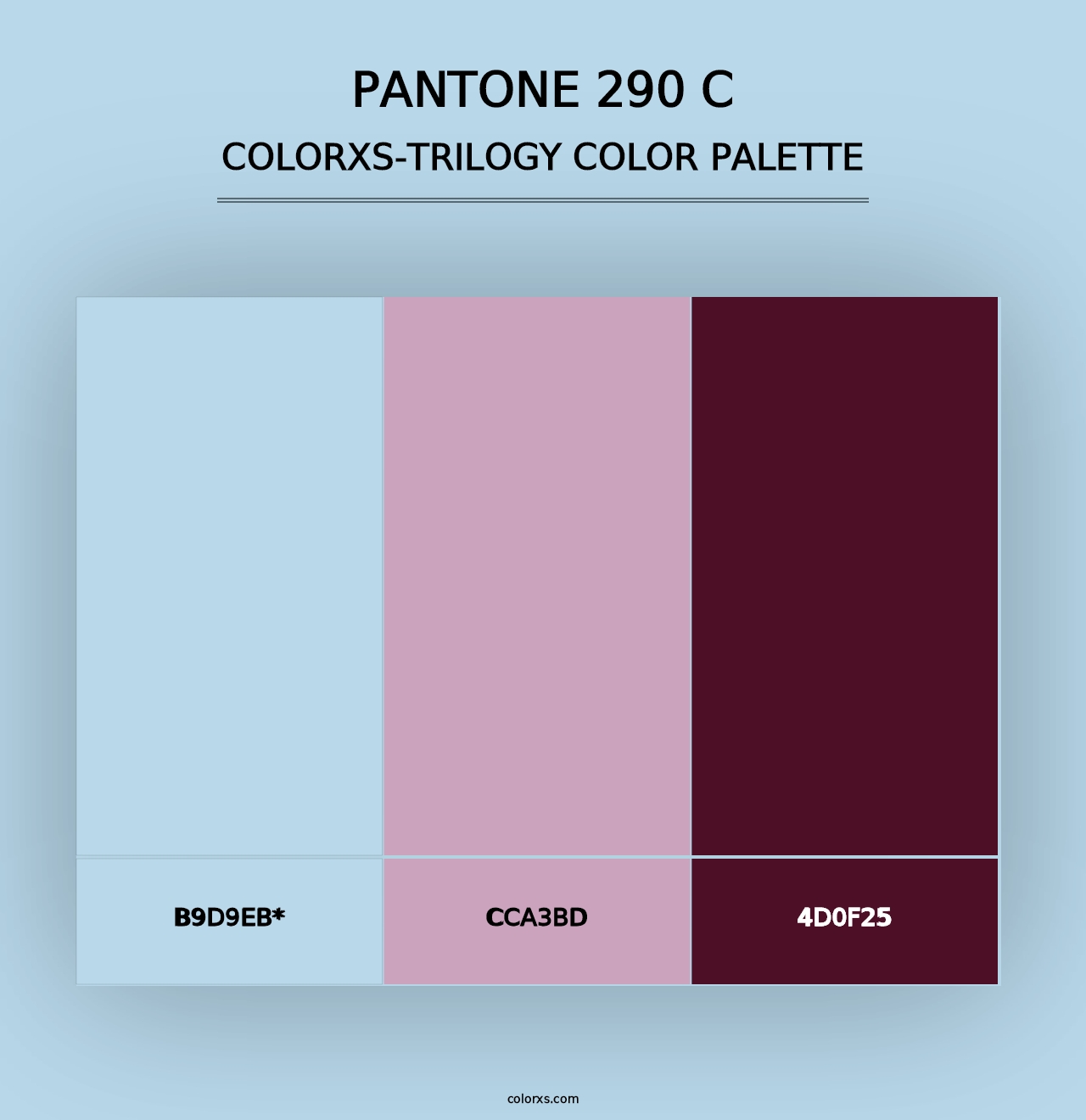 PANTONE 290 C - Colorxs Trilogy Palette