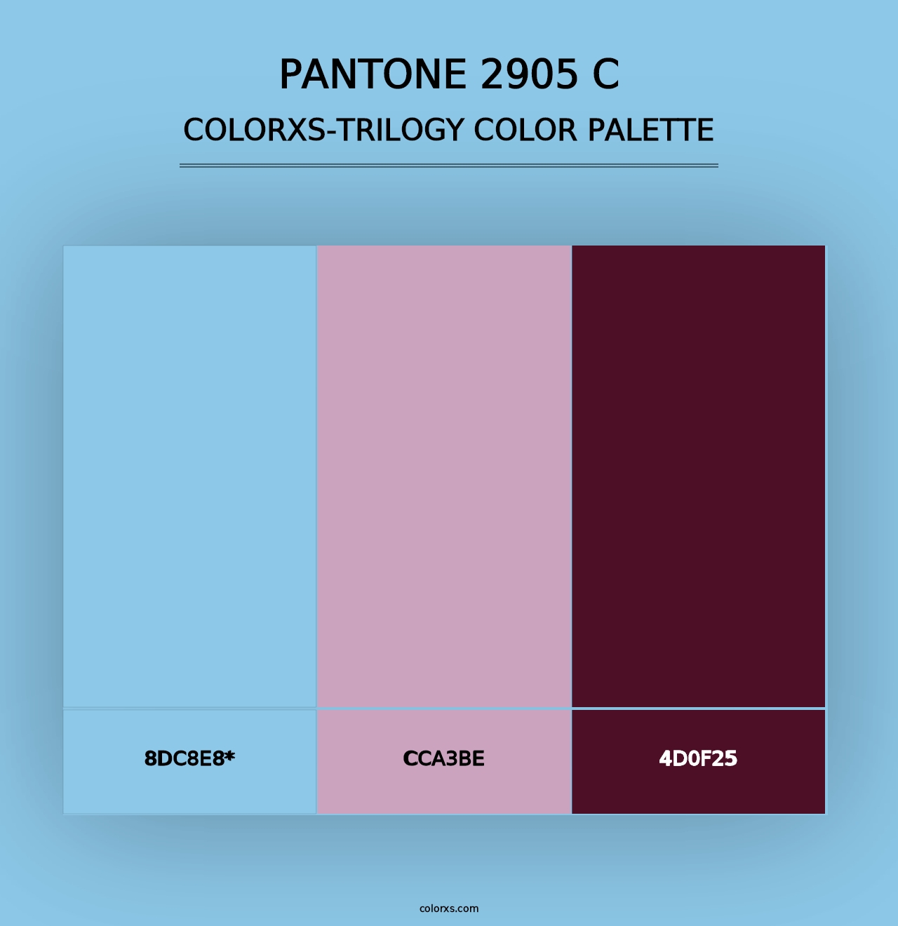 PANTONE 2905 C - Colorxs Trilogy Palette