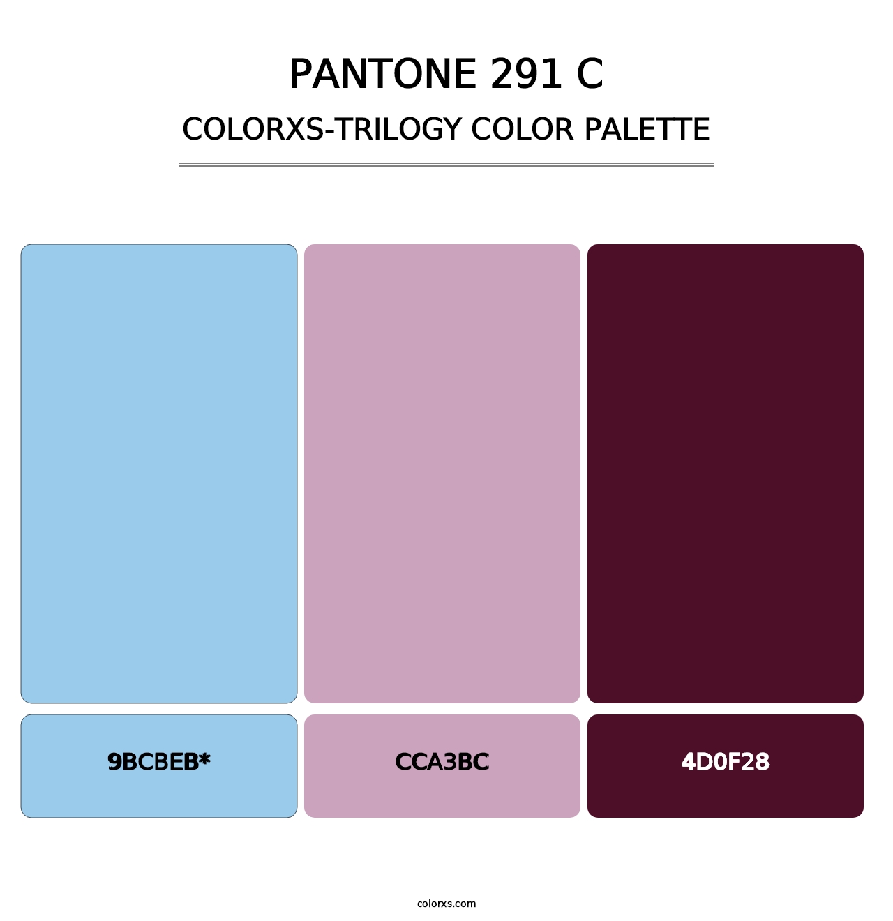 PANTONE 291 C - Colorxs Trilogy Palette