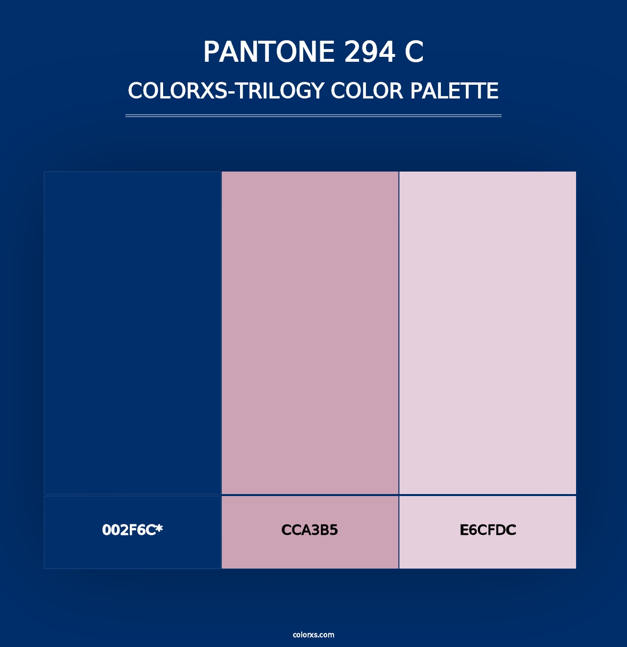 PANTONE 294 C - Colorxs Trilogy Palette