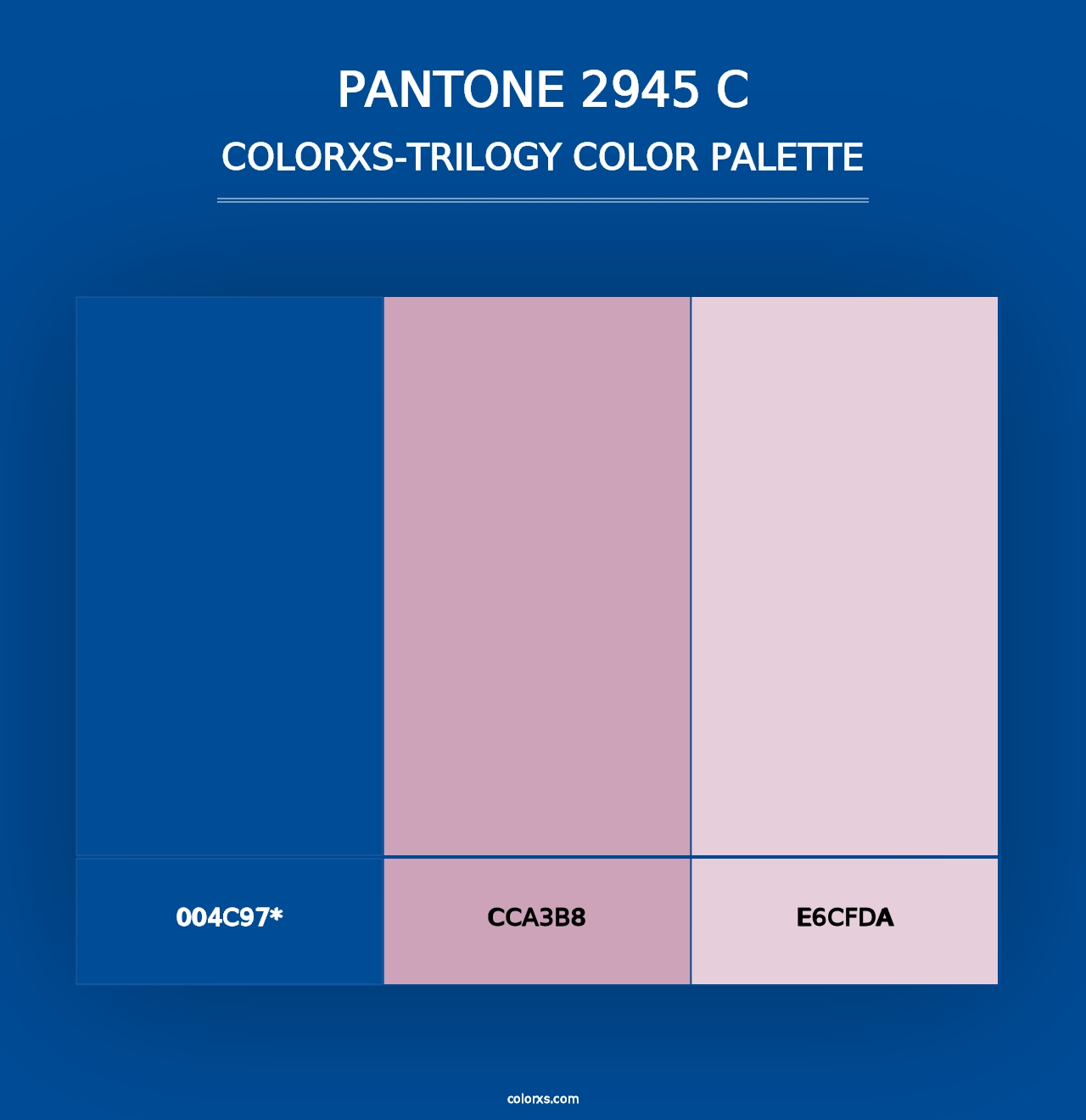 PANTONE 2945 C - Colorxs Trilogy Palette