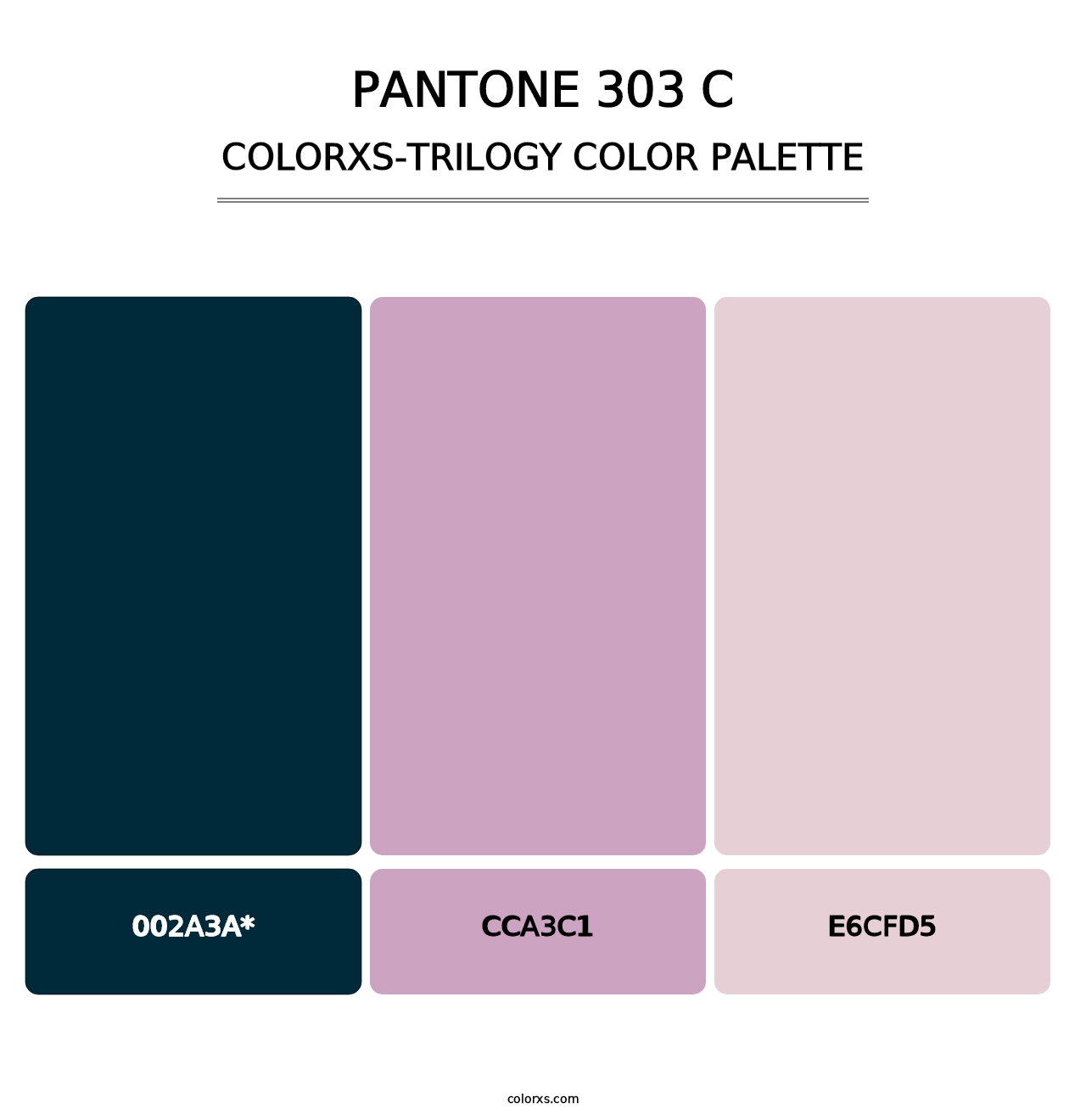 PANTONE 303 C - Colorxs Trilogy Palette