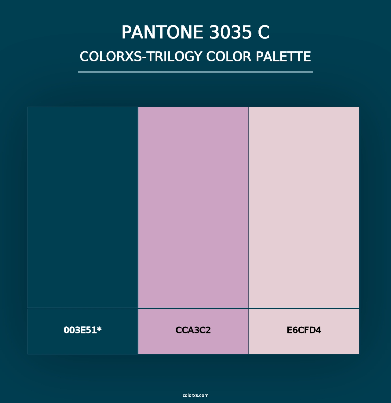 PANTONE 3035 C - Colorxs Trilogy Palette