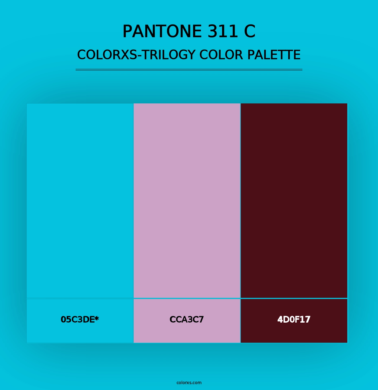 PANTONE 311 C - Colorxs Trilogy Palette