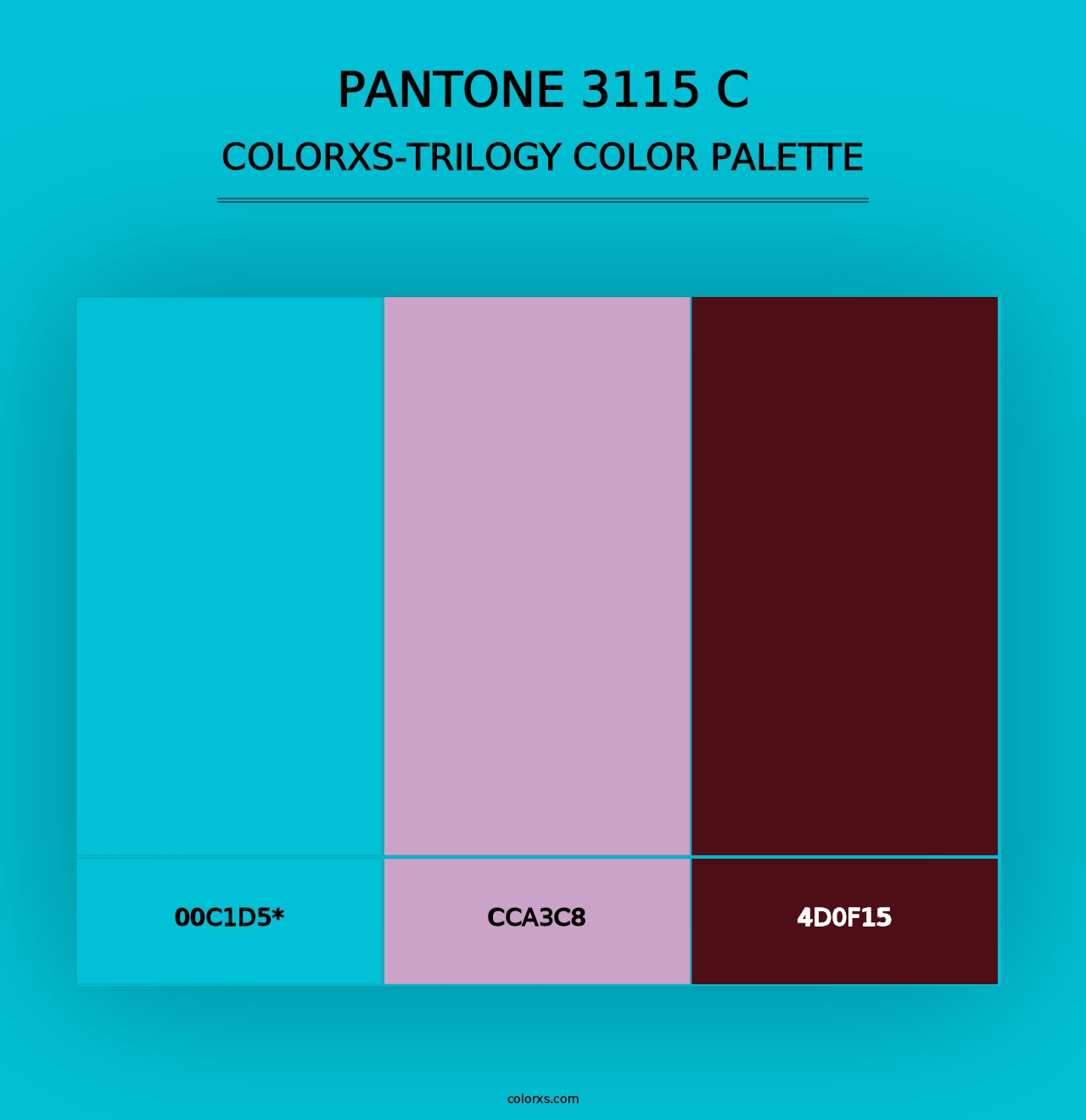 PANTONE 3115 C - Colorxs Trilogy Palette