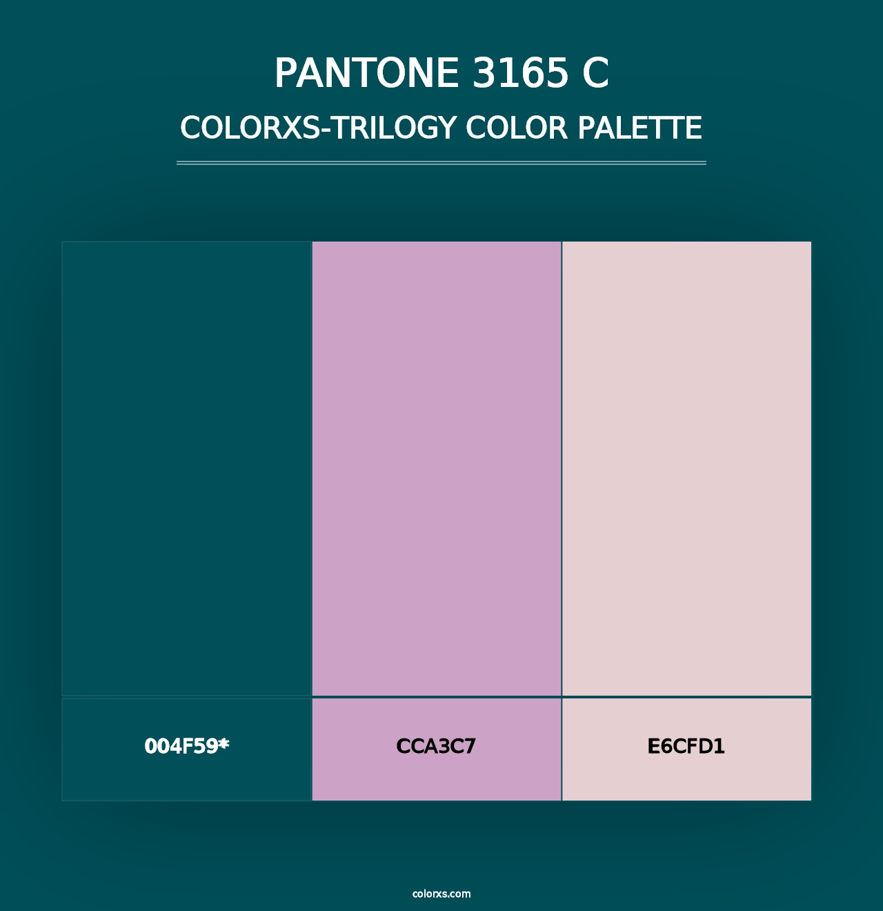 PANTONE 3165 C - Colorxs Trilogy Palette