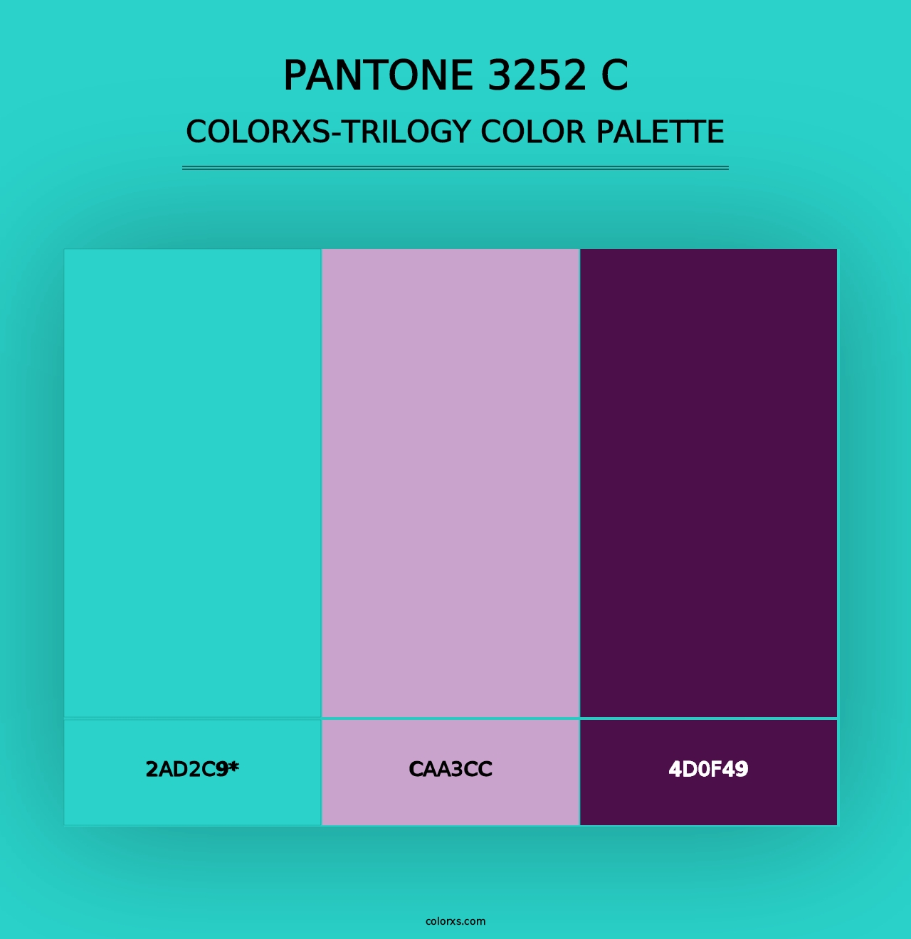 PANTONE 3252 C - Colorxs Trilogy Palette