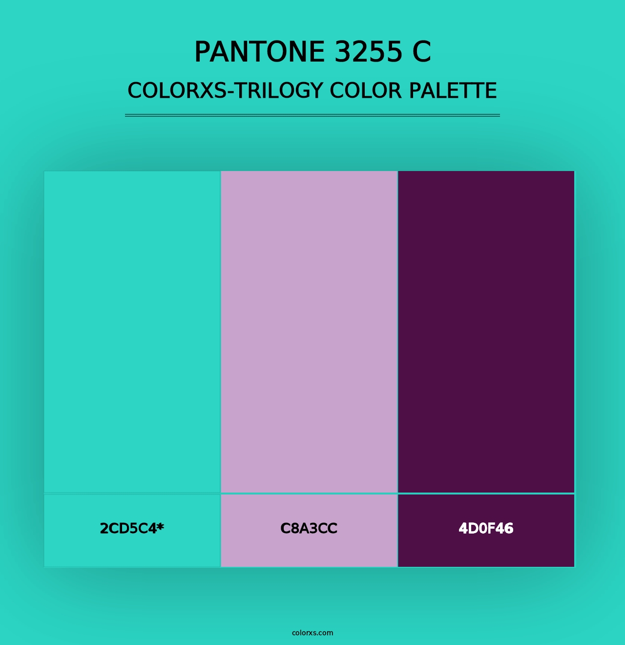 PANTONE 3255 C - Colorxs Trilogy Palette