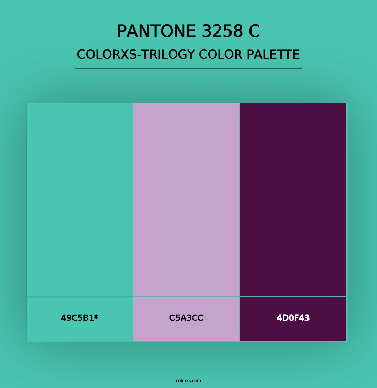 PANTONE 3258 C - Colorxs Trilogy Palette