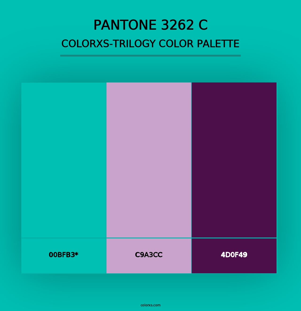 PANTONE 3262 C - Colorxs Trilogy Palette