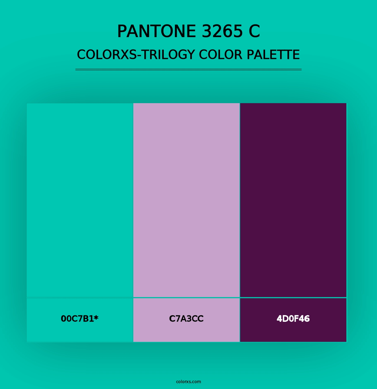 PANTONE 3265 C - Colorxs Trilogy Palette