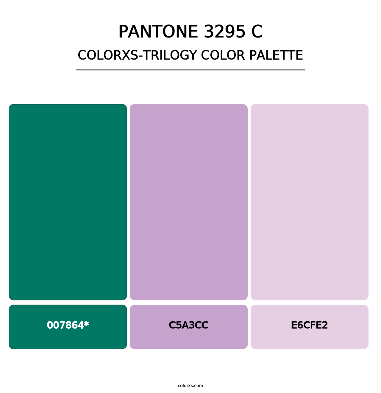 PANTONE 3295 C - Colorxs Trilogy Palette