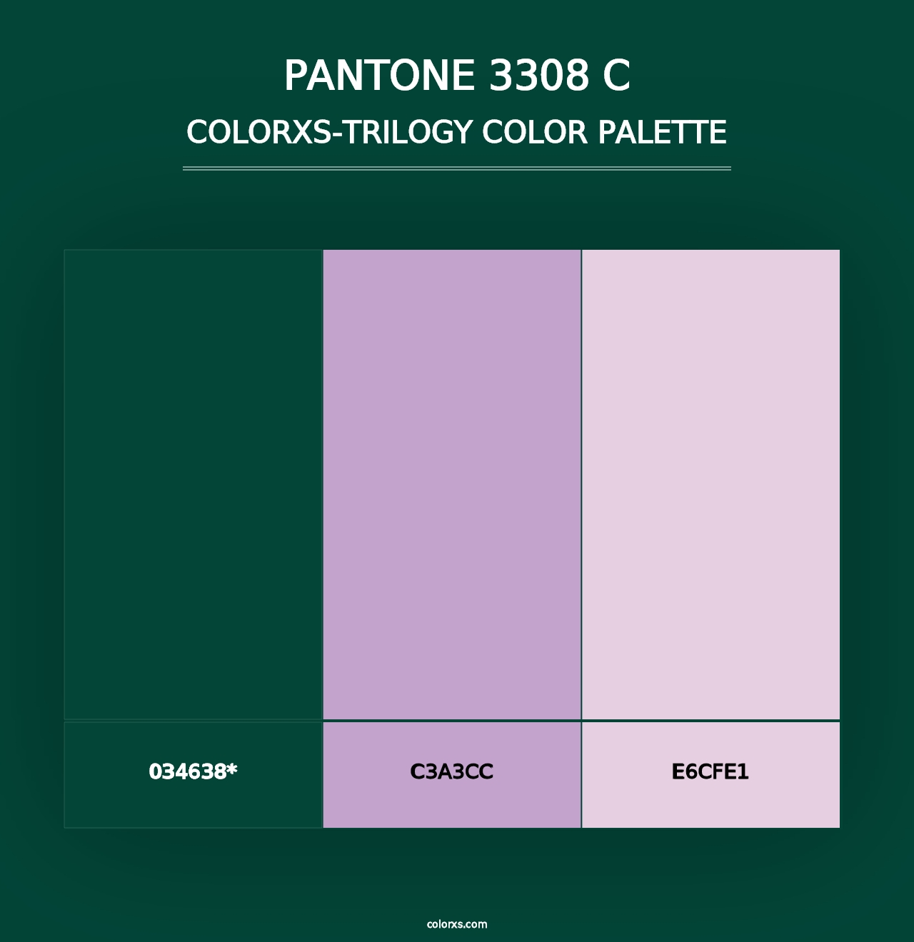 PANTONE 3308 C - Colorxs Trilogy Palette