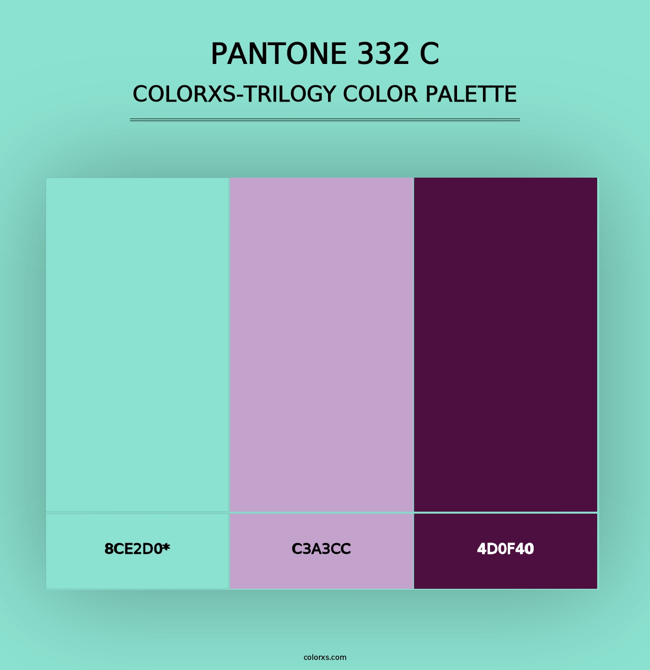 PANTONE 332 C - Colorxs Trilogy Palette