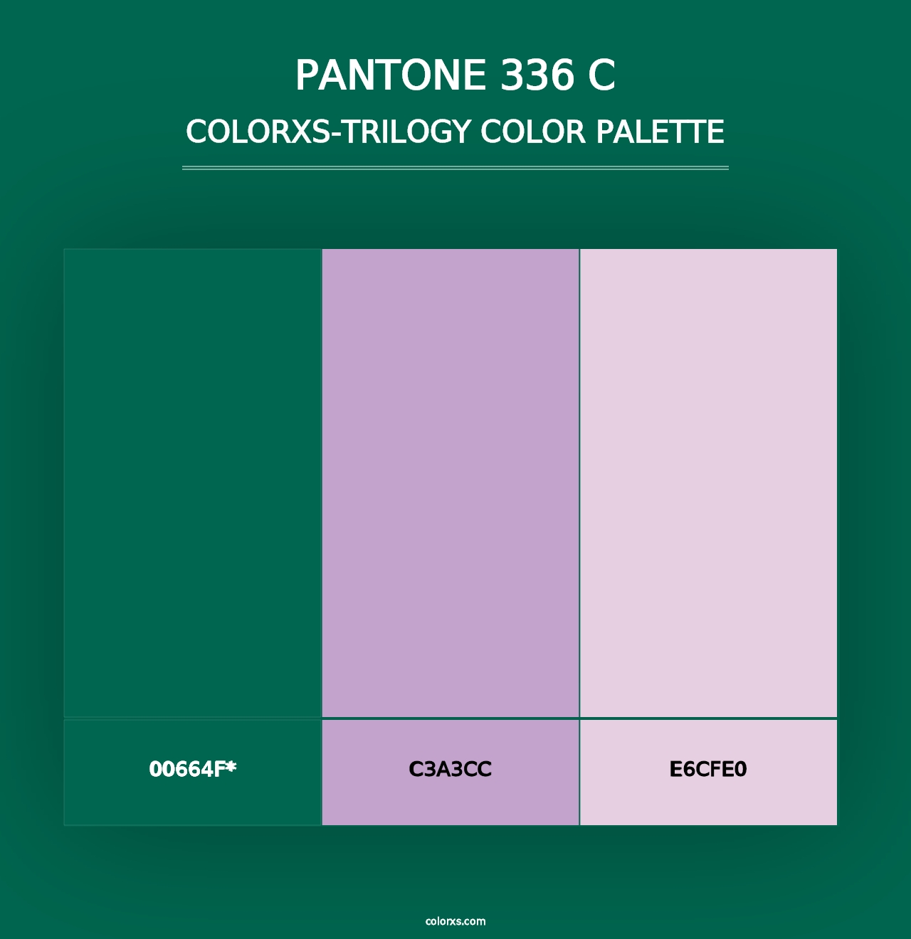 PANTONE 336 C - Colorxs Trilogy Palette