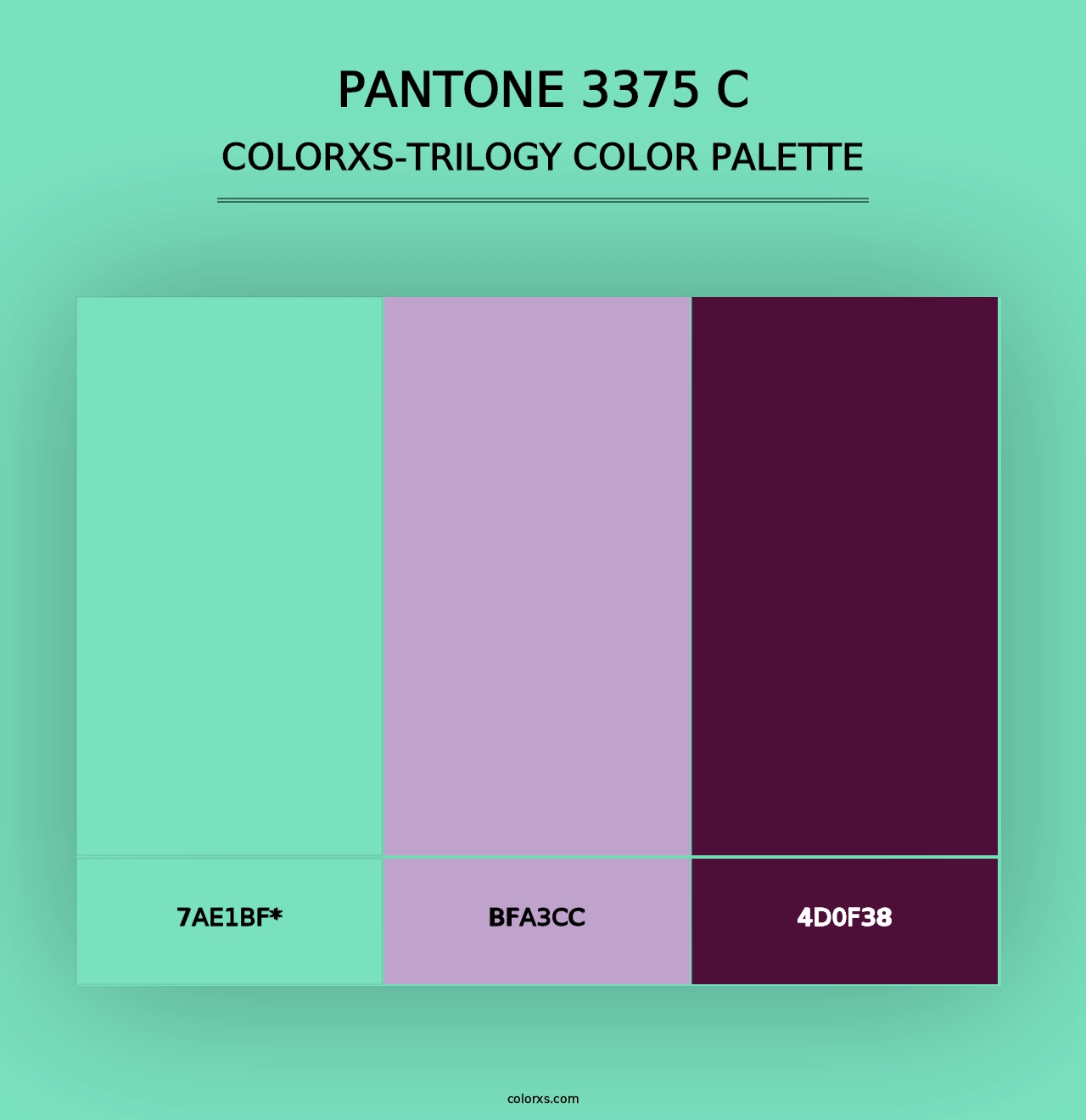 PANTONE 3375 C - Colorxs Trilogy Palette