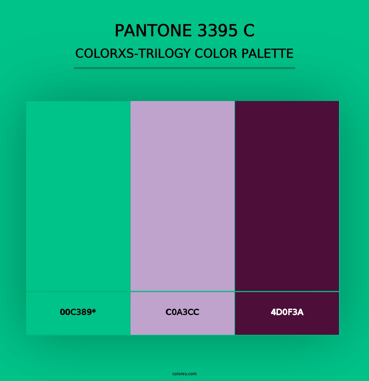 PANTONE 3395 C - Colorxs Trilogy Palette