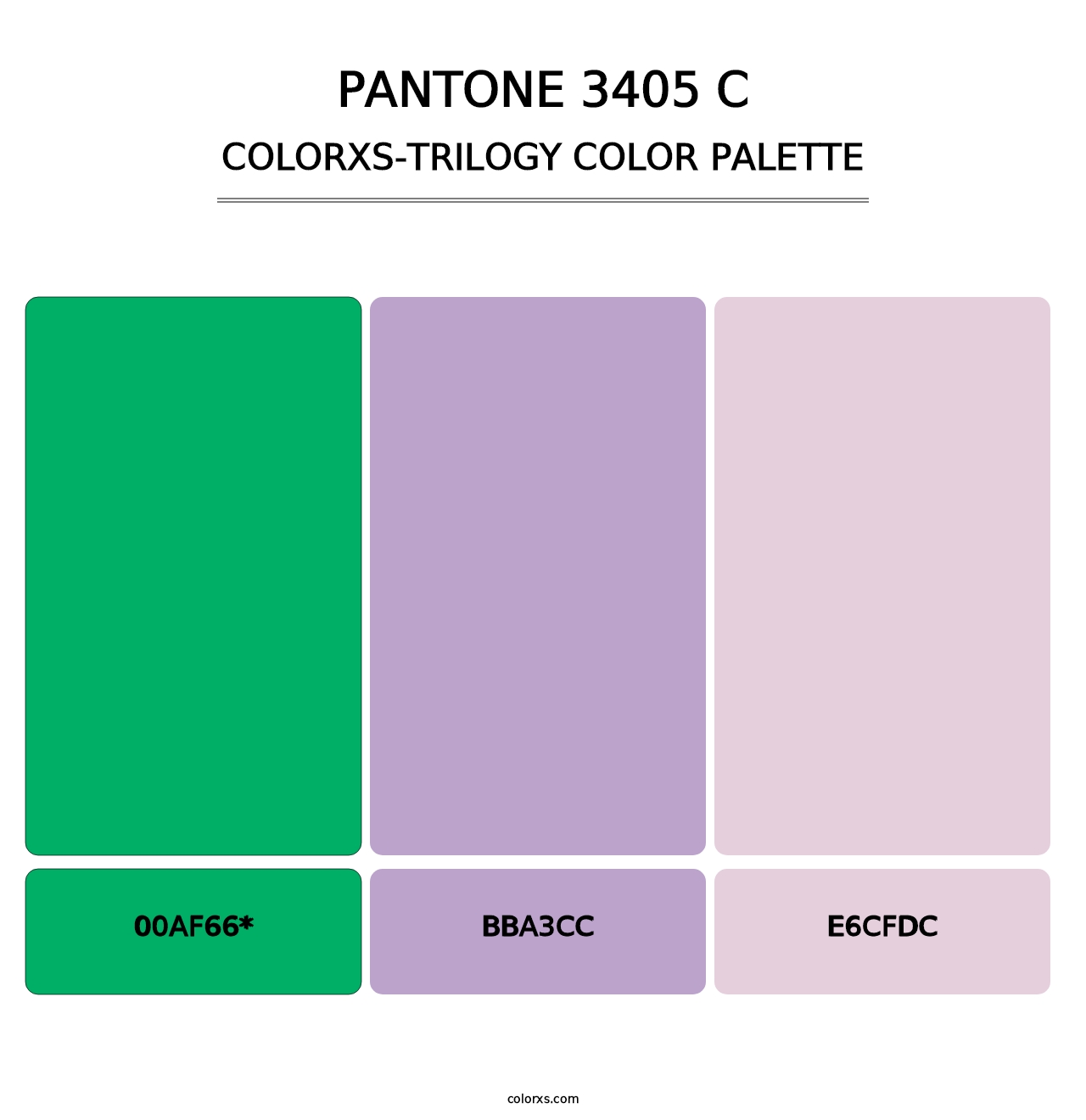 PANTONE 3405 C - Colorxs Trilogy Palette