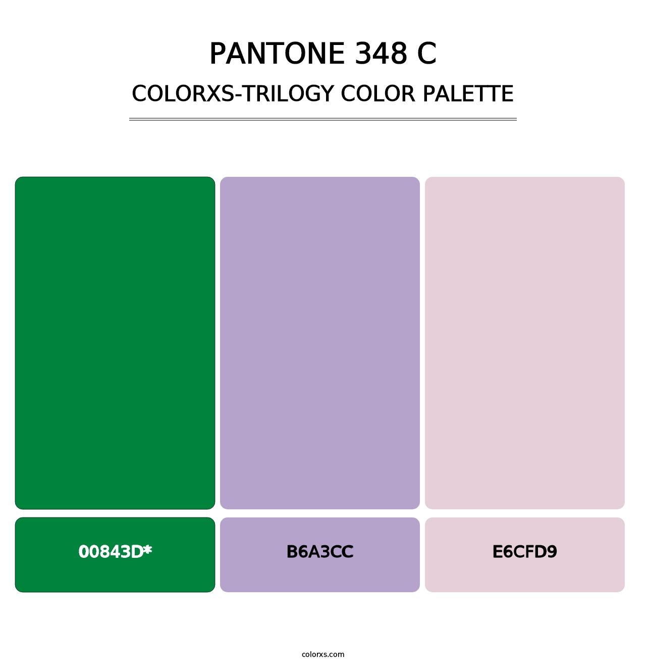 PANTONE 348 C - Colorxs Trilogy Palette