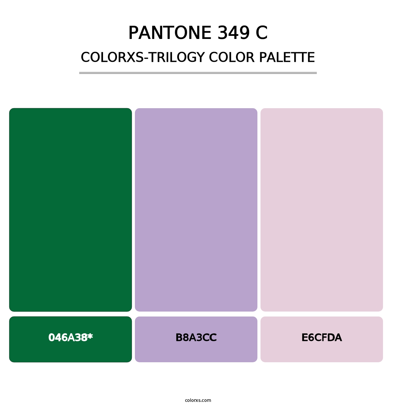 PANTONE 349 C - Colorxs Trilogy Palette